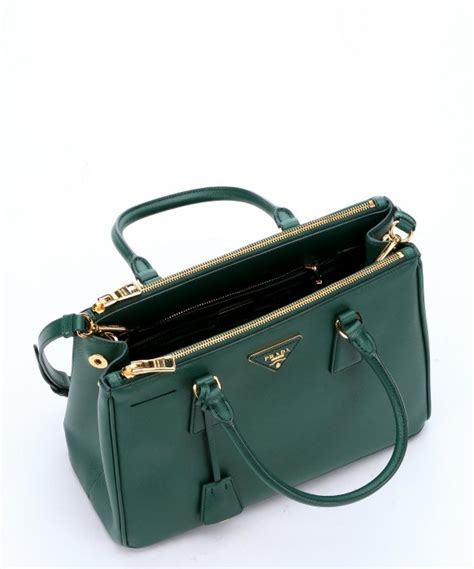 dark green Prada bag